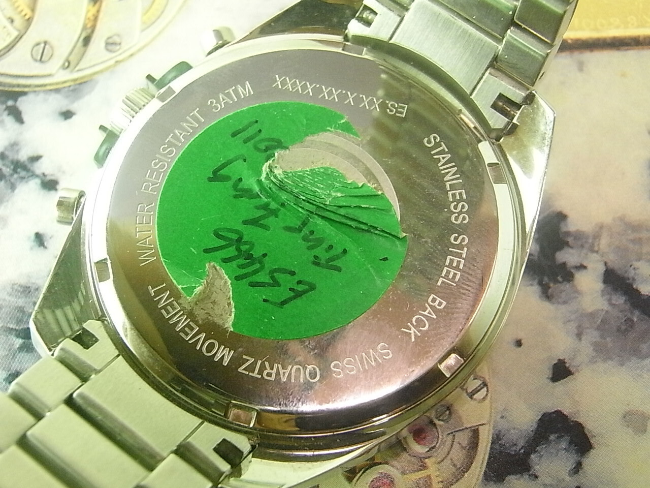 44MM ESQ BY MOVADO CATALYST CHRONO SALESMAN SAMPLE DEMO WATCH (without movement)