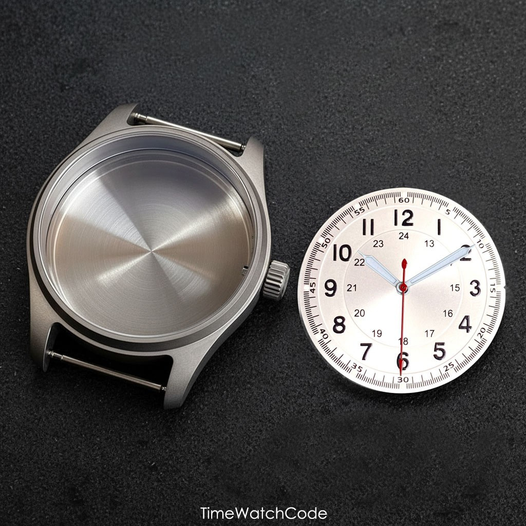 Titanium NH35 Pilot Watch Case 39mm for NH36/38 PT5000 ETA2824 SW200 Miyota8215