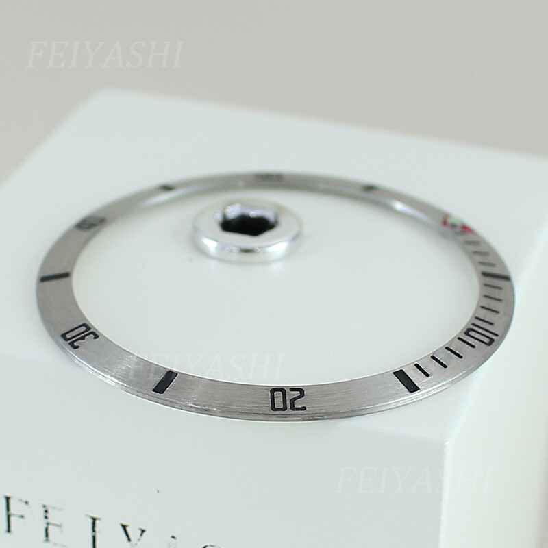 For Seiko mod 37.2mmX31.5mm Silver and Black 316L stainless steel Insert baffle