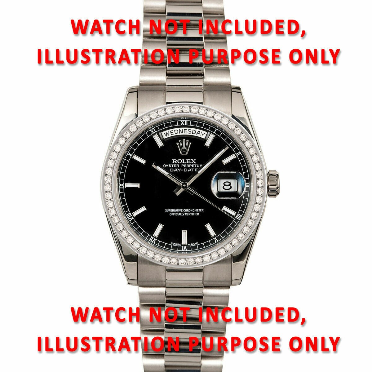 STEEL NATURAL DIAMOND BEZEL FOR DATEJUST ROLEX 16000, 16014, 16030, 16200, 16220