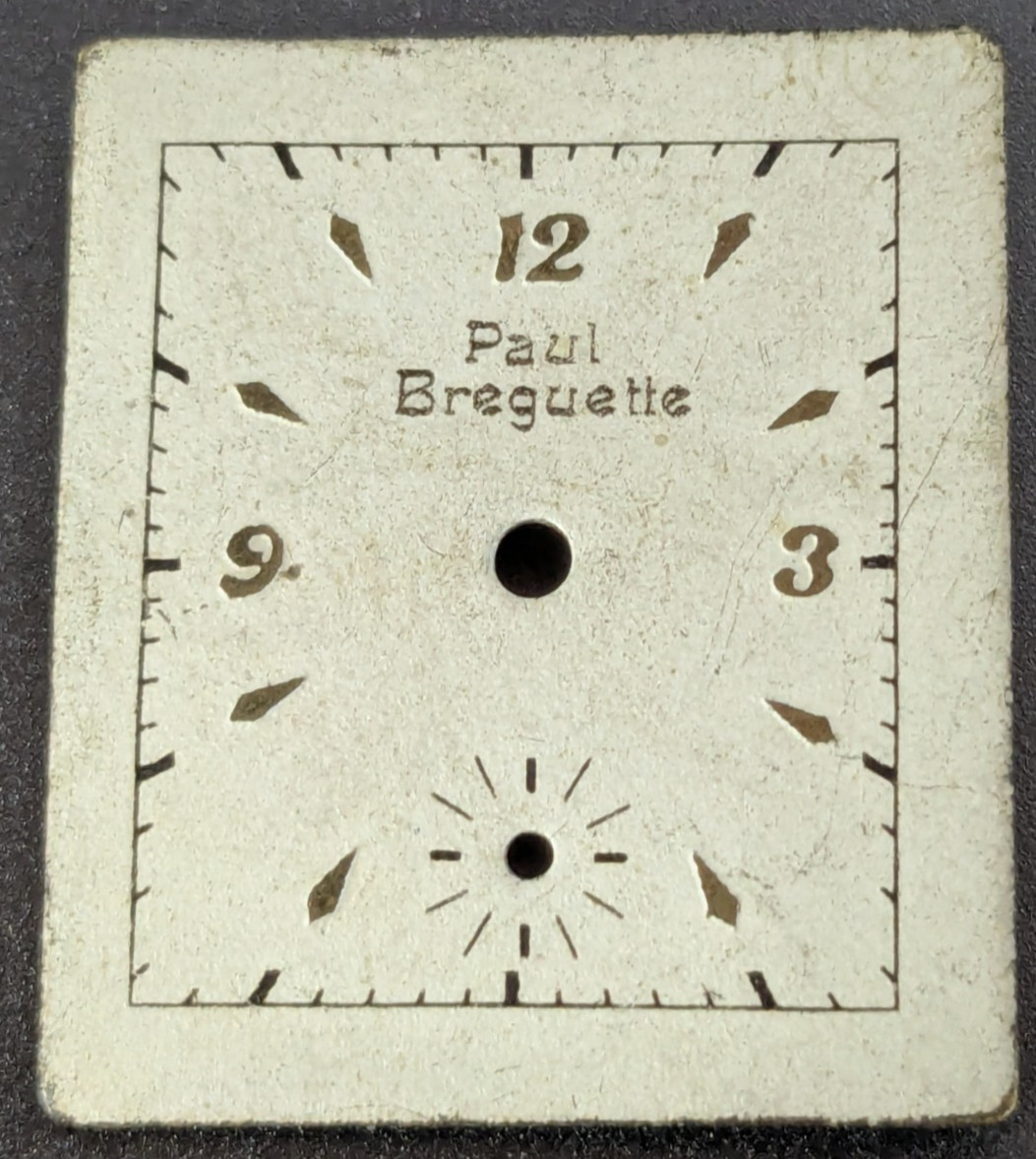 Vintage Paul Breguette Wrist Watch Dial with Seconds Sub Dial