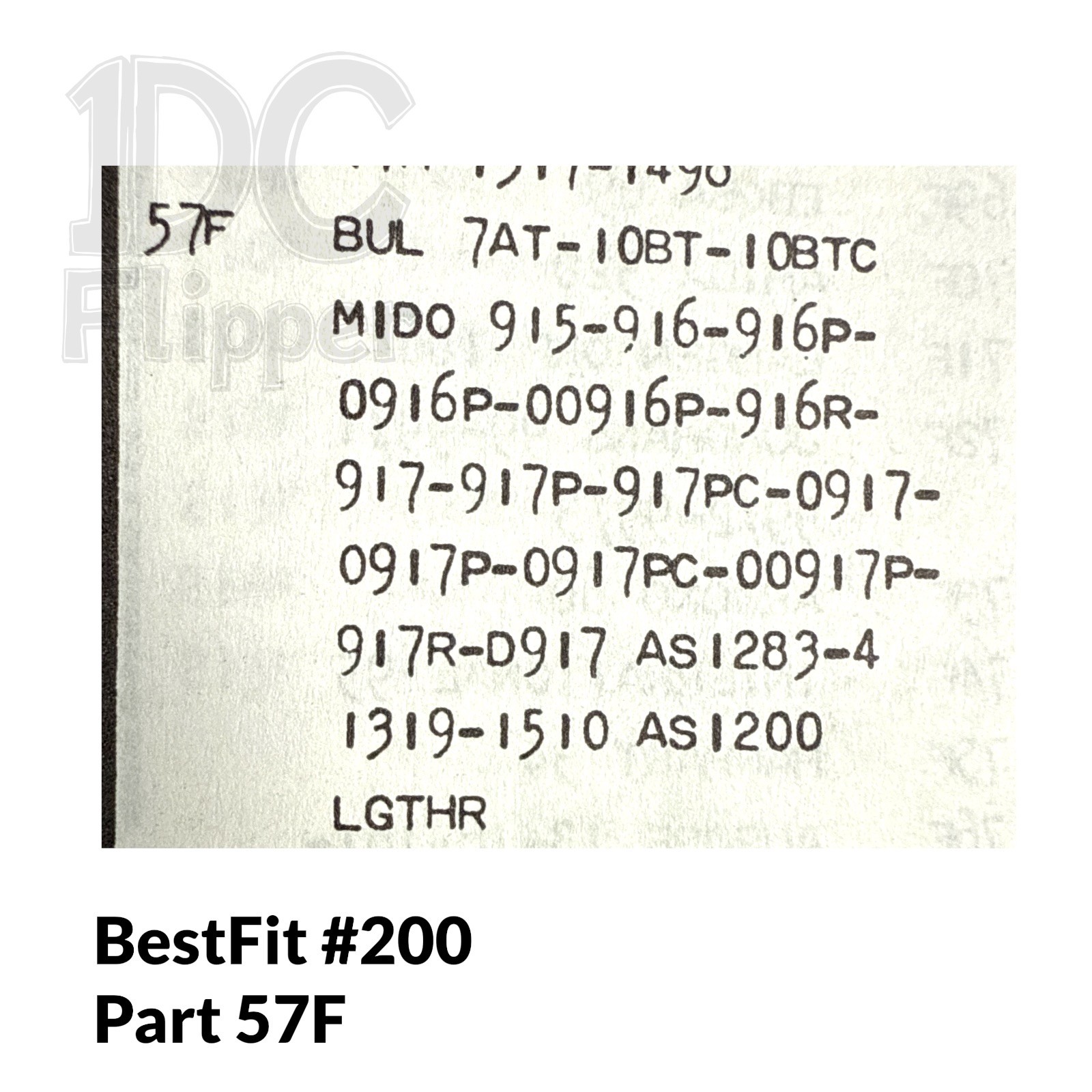 AS 1200 WINDING STEM BestFit 200/57F, 0.90, 18.0, Hub 1.25, Fits Multiple, Read!