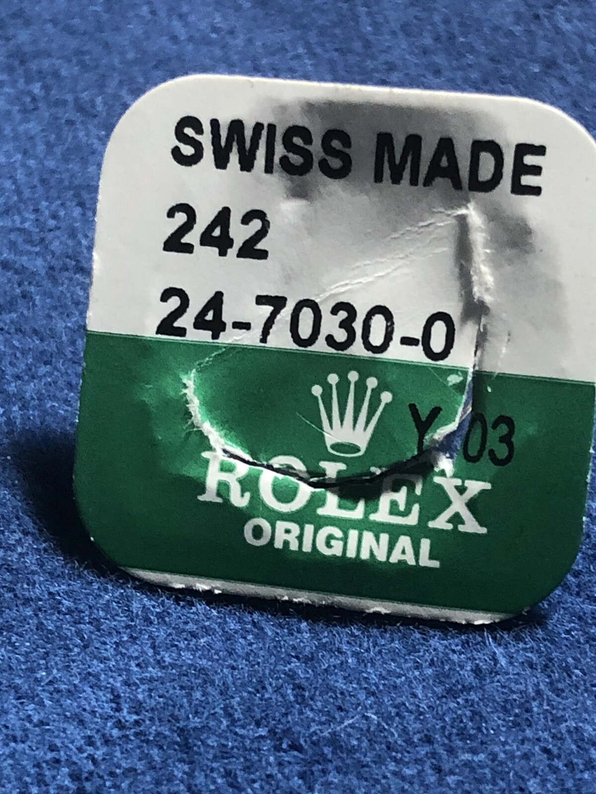 Factory Rare Rolex Genuine Submarine 7mm White Crown & Tube 1680 Unseal Box
