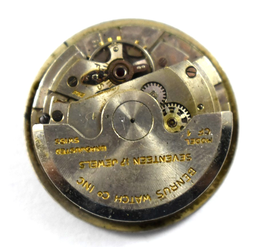 Vintage Benrus Selfwinding 17J Model CF1 Wrist Watch Movement lot.wd