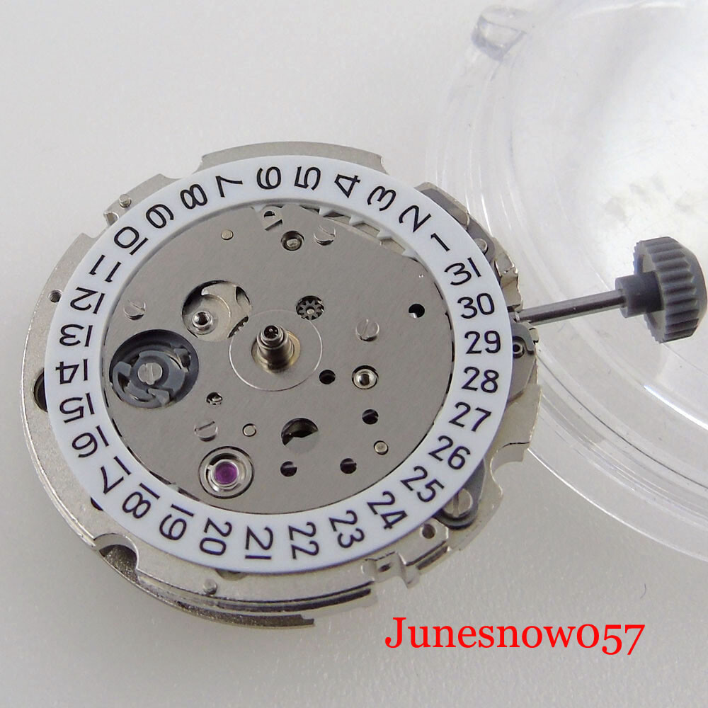Black Date 21 Jewels MIYOTA 8215 Watch Automatic Movement Hack Second