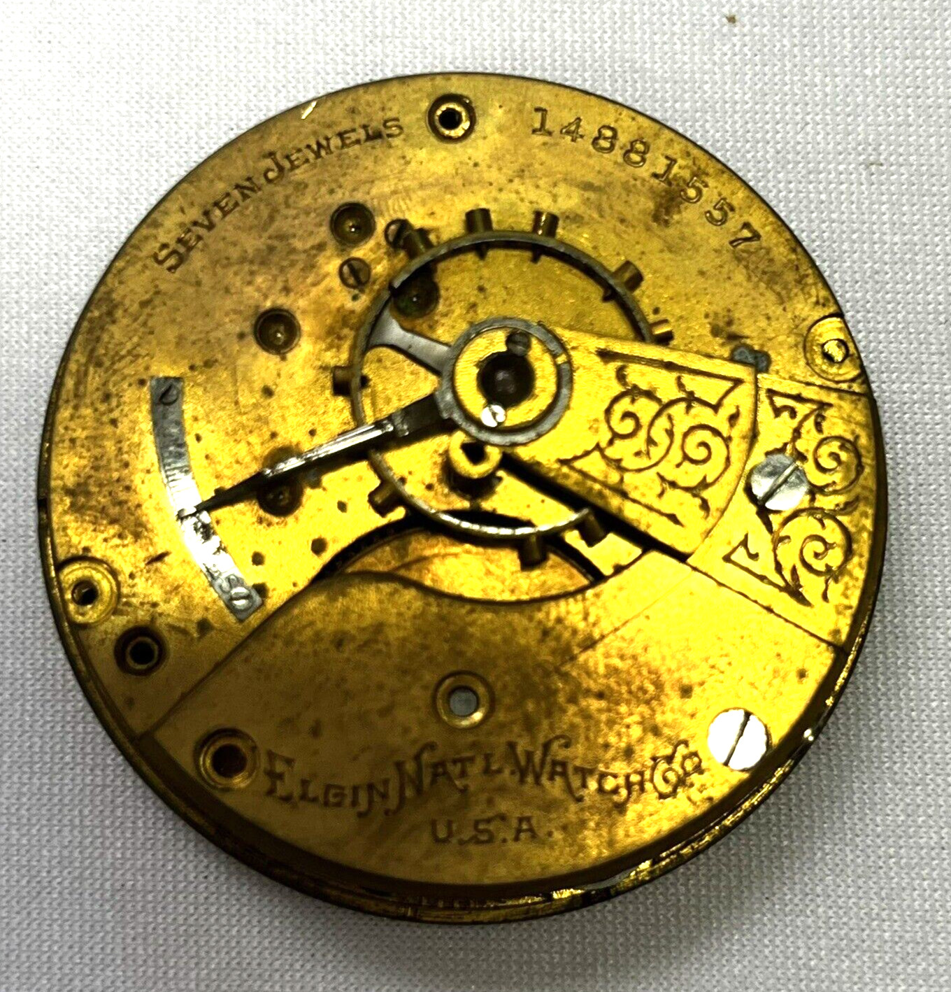 Vintage Elgin National Watch Co. Seven Jewels Round Pocket Watch Movements (#56)