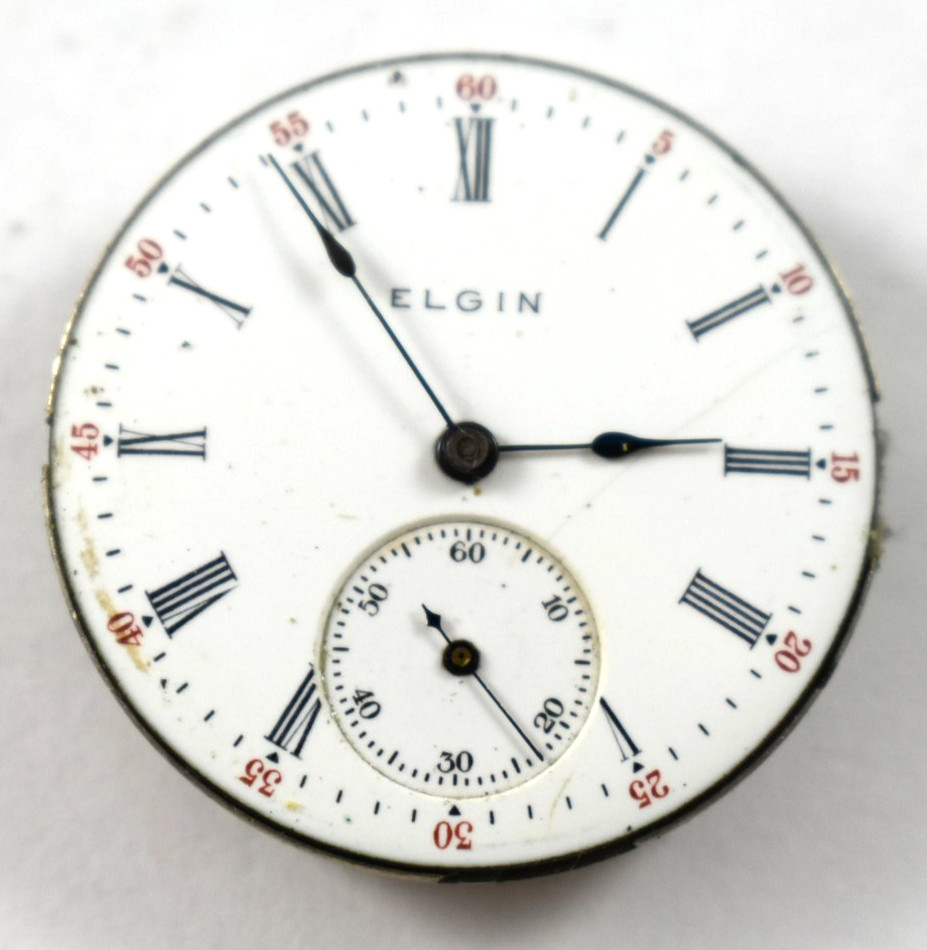 Vintage Elgin Grade 323 0s 11J Hunting Pocket Watch Movement lot.fb