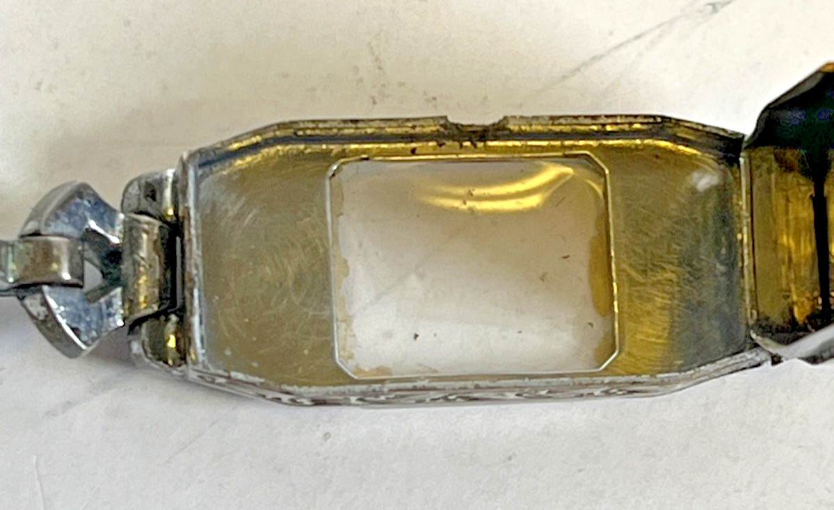 Vintage Suizo 935 Silver Hallmark Ladies Wrist Watch Art Deco 1920s Not Working