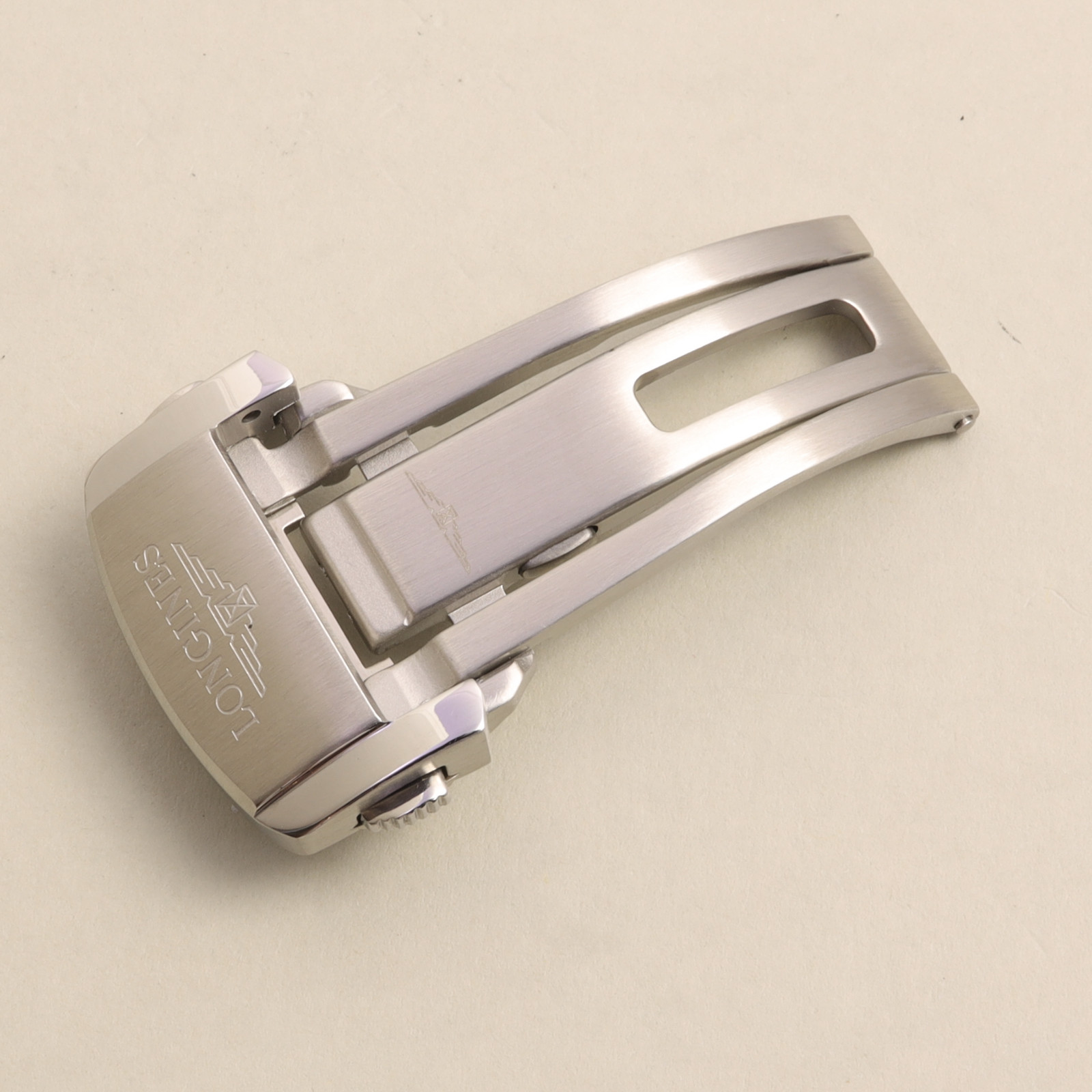 18mm LONGINES Clasp For Leather Rubber Watch Strap Silver NEW 18mm NEW