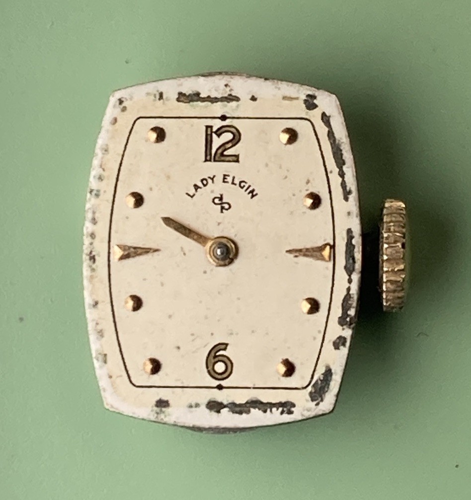 Vintage Lady Elgin 19 Jewel Cal 650 Watch Movement For Parts Repair