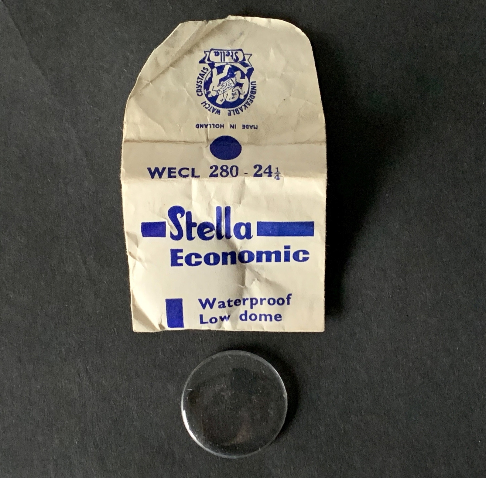 Vintage NOS WEC Stella Economic Watch “Glass” Crystal 27.8mm 3.2mm Dome 280