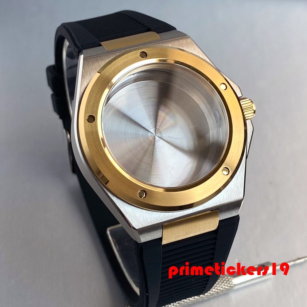 Dive Sapphire Two Tone Watch Case+Band Fit for Engineer Mod Parts NH35 PT5000