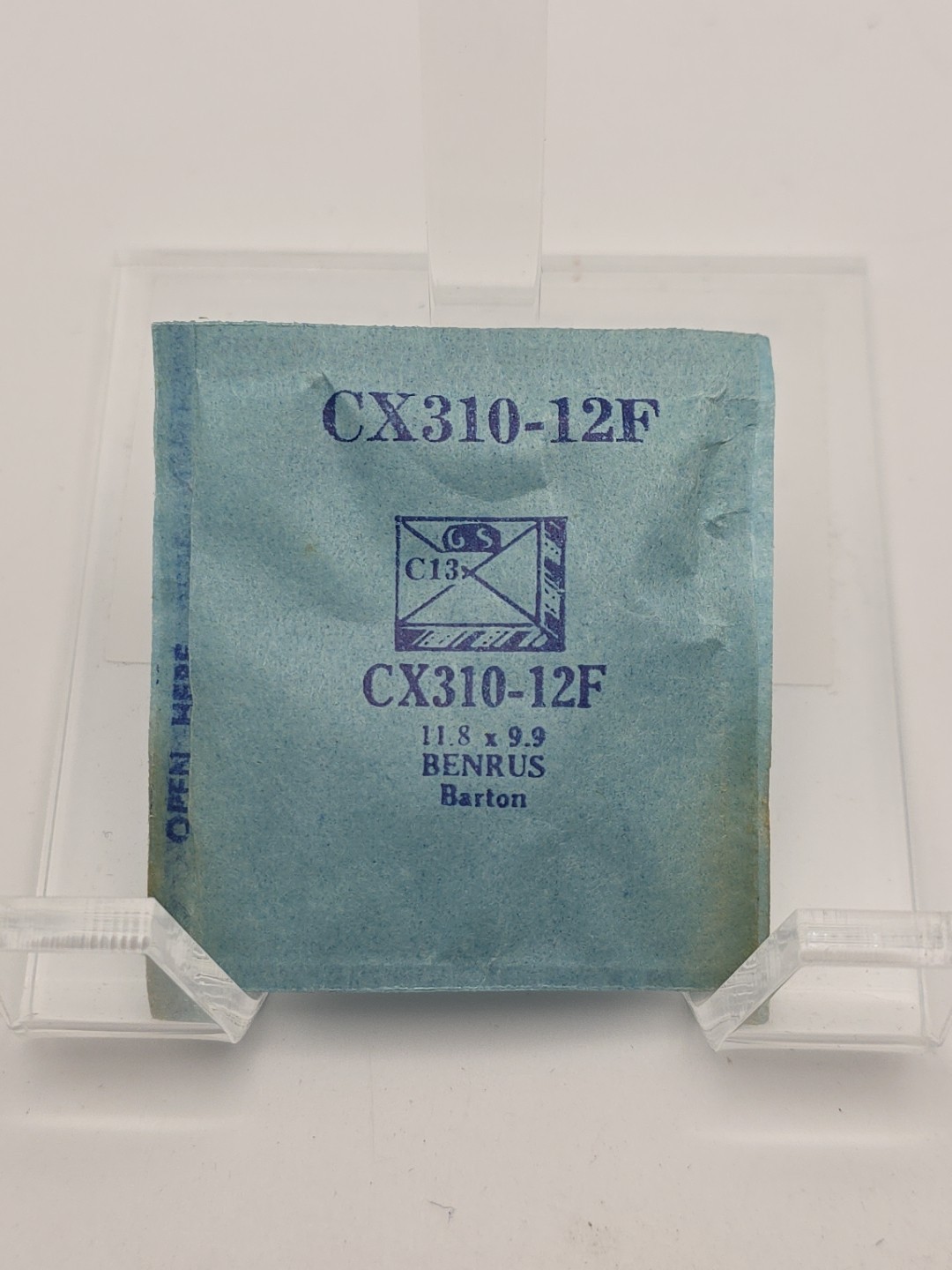 G-S Watch Crystal CX310-12F Benrus Barton 11.8X9.9