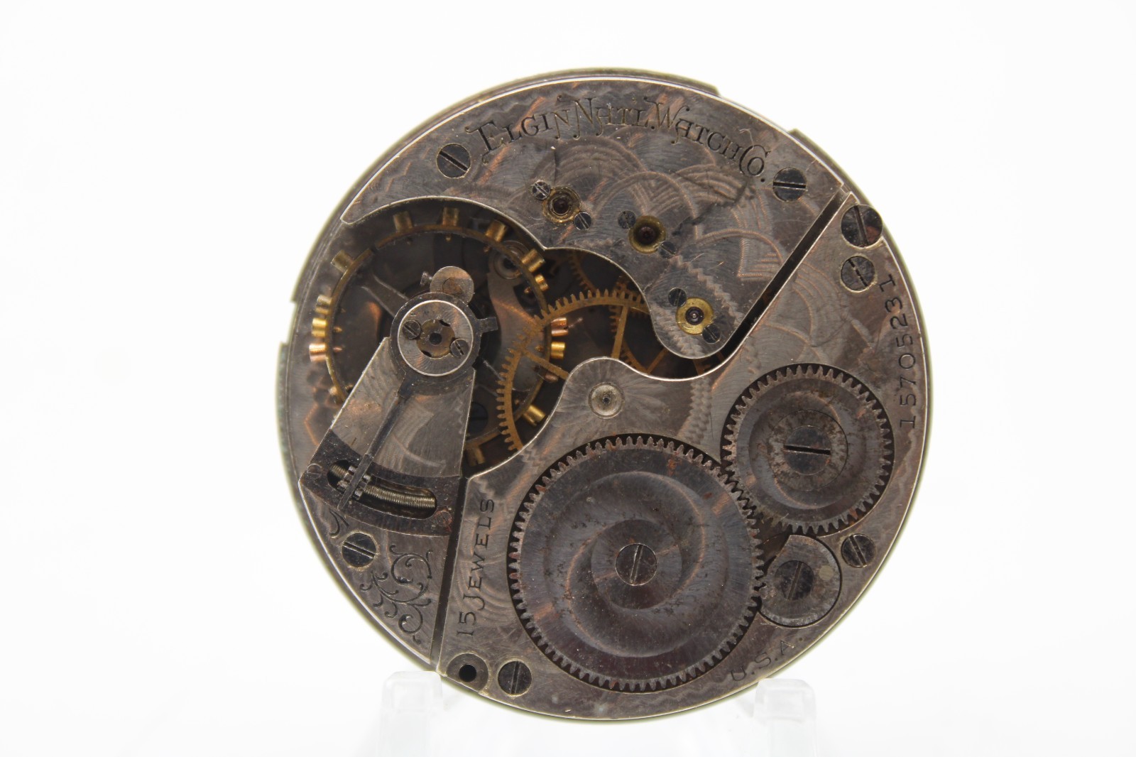 1911 ELGIN POCKET WATCH MOVEMENT 15705231 GRADE 312 16s 15j (KF)