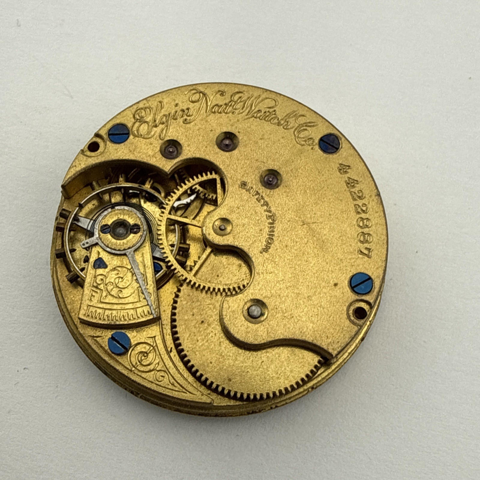 Elgin Pocket watch movement Grade 94 6 size hunting 11 jewel – Good Balance