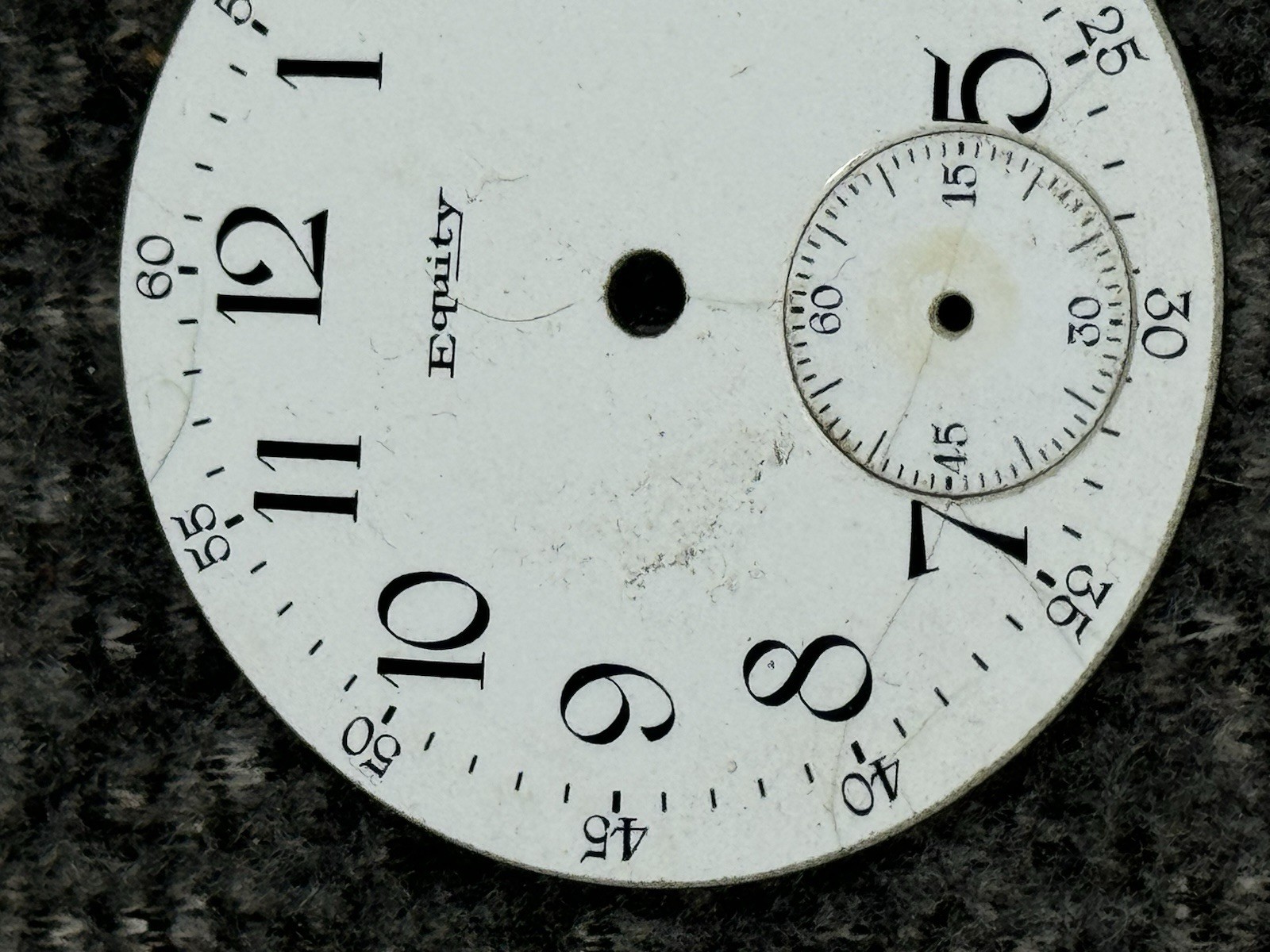 American Waltham Watch Co Dial 16s Equity Private Label 12hr Arabic Numerals