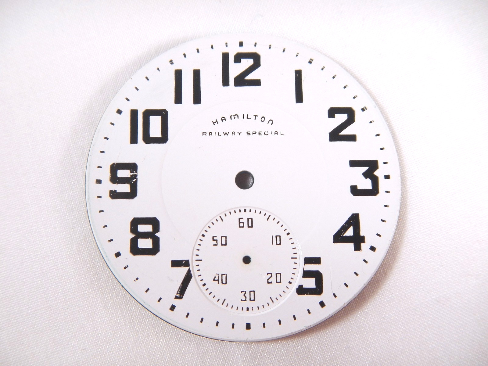 Vintage Hamilton ‘Railway Special’ 16s Melamine Pocket Watch Dial
