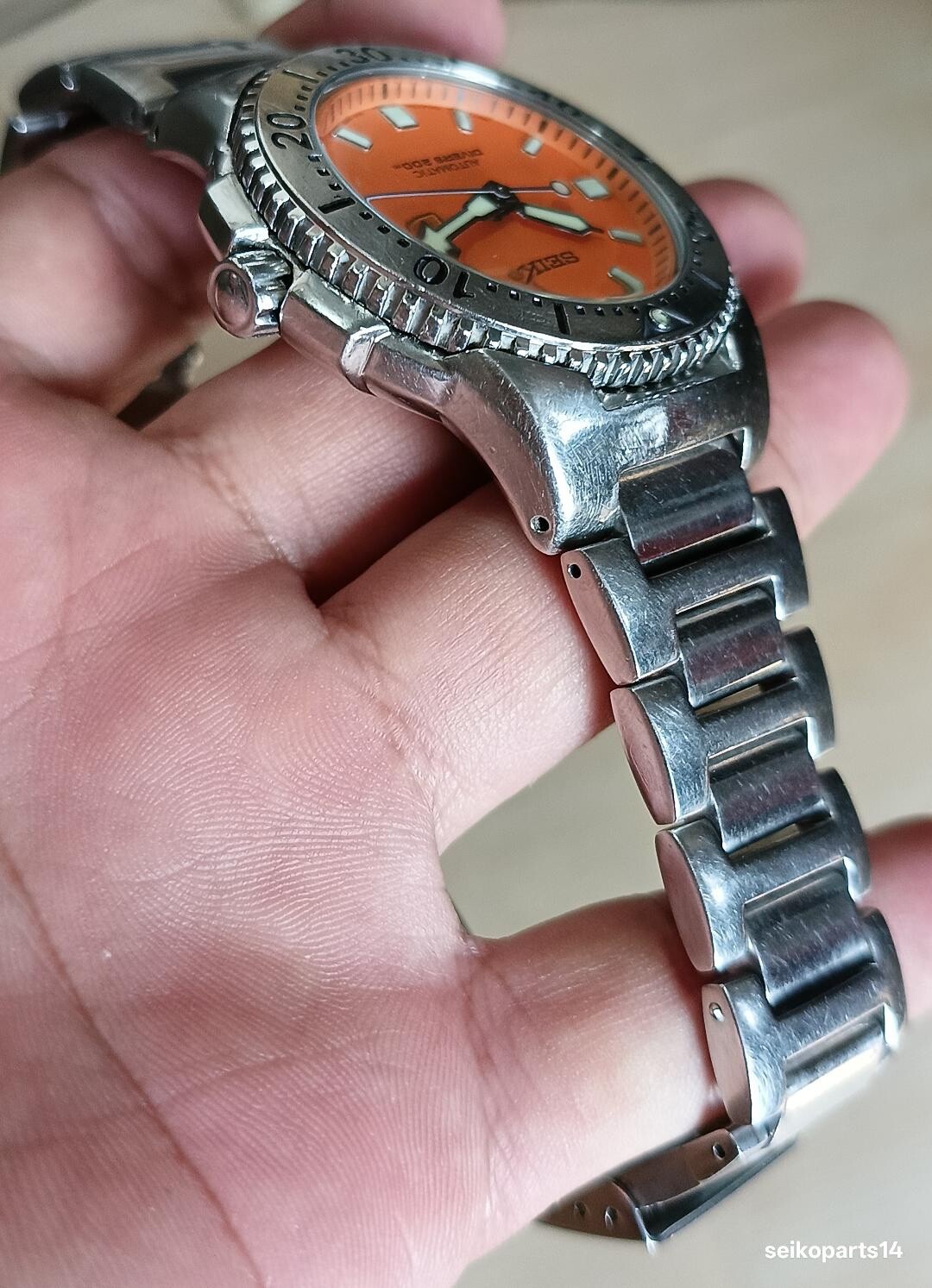 SEIKO KNIGHT RARE ORANGE SKXA61 7S26-01X0 U.S. MARKET 2006 JULY ALL ORIGINAL