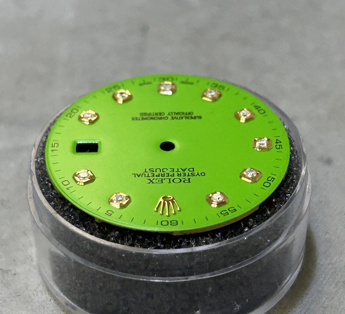 Rolex 41mm Datejust Custom Green Diamond Dial For Models 126333 & 126303