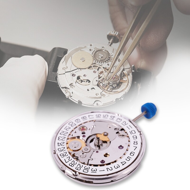 FOR ETA 2824-2 SELLITA SW200 White 3H Mechanical Watch Clock Movement J6E1 NEW