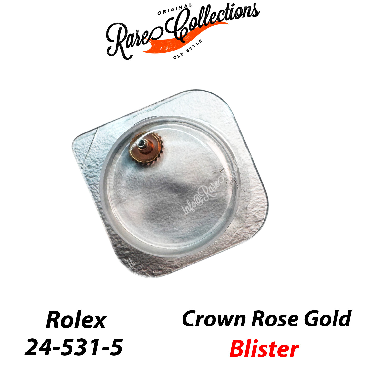 Rose Gold Crown New Blister NOS for Rolex (code 24-531-5) Crown X1