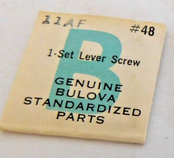 BULOVA 11 AF. # 48 LEVER SCREW, NEW OLD STOCK