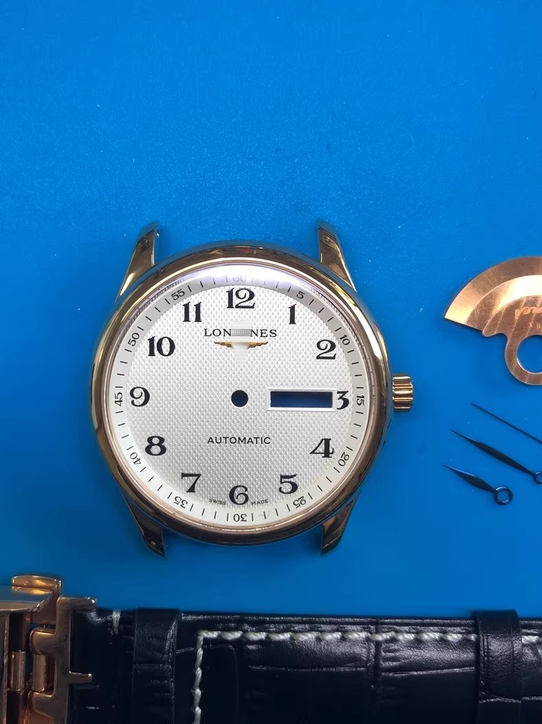 DIY For Master 755 Rose Gold Case Set Fit 2836 2846 Movement Sapphire