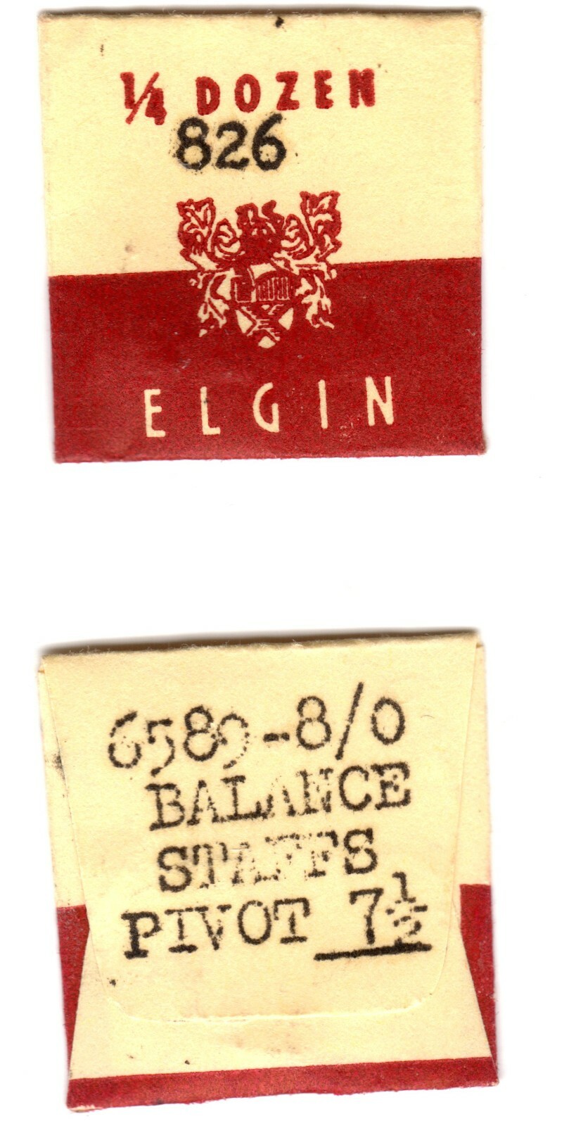ELGIN BALANCE STAFF SEE LIST