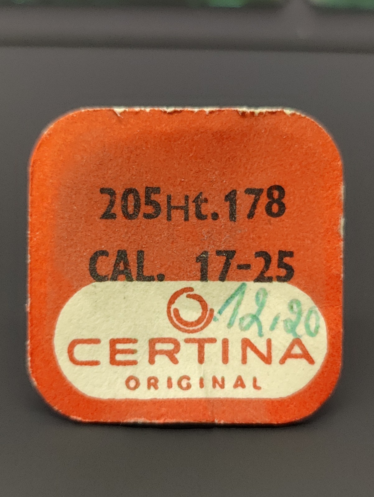 NOS Certina Cal. 17-25 Part 205.Ht.178 Center Wheel & Cannon Pinion