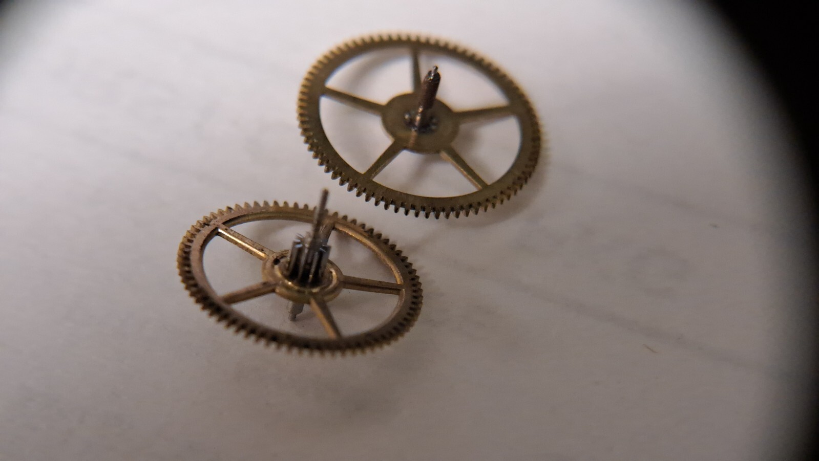 Valjoux cal 24 WHEELS x 2 (second wheel and great wheel?) -Wakmann Breitling Mil