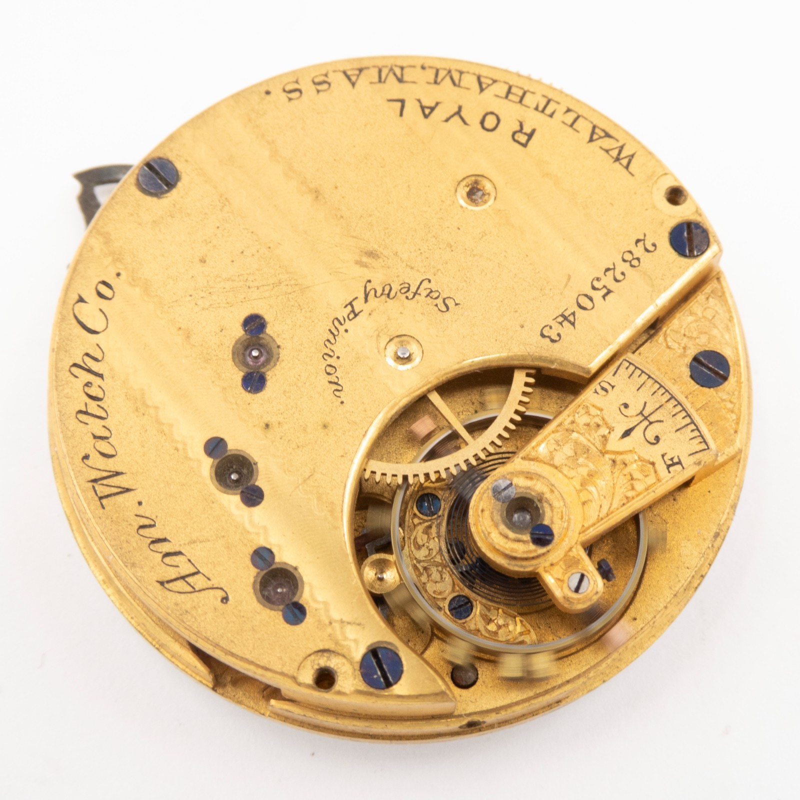 Waltham Grade Royal 6-Size 13-Jewel Antique Pocket Watch Movement, Runs