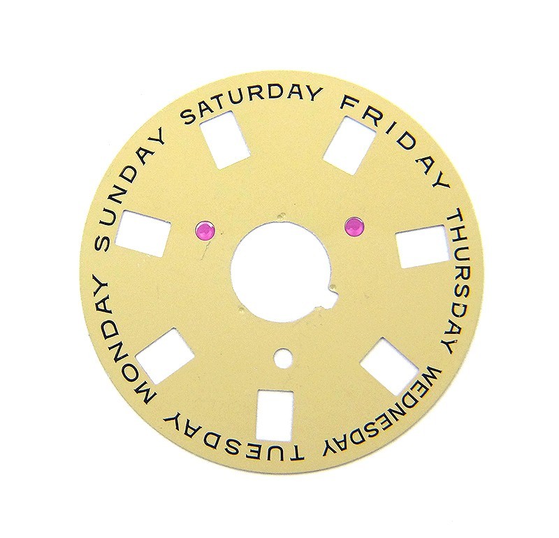 Genuine Rolex 1555 1556 Caliber Beige Watch Day Date Disc 1803 1802 1807