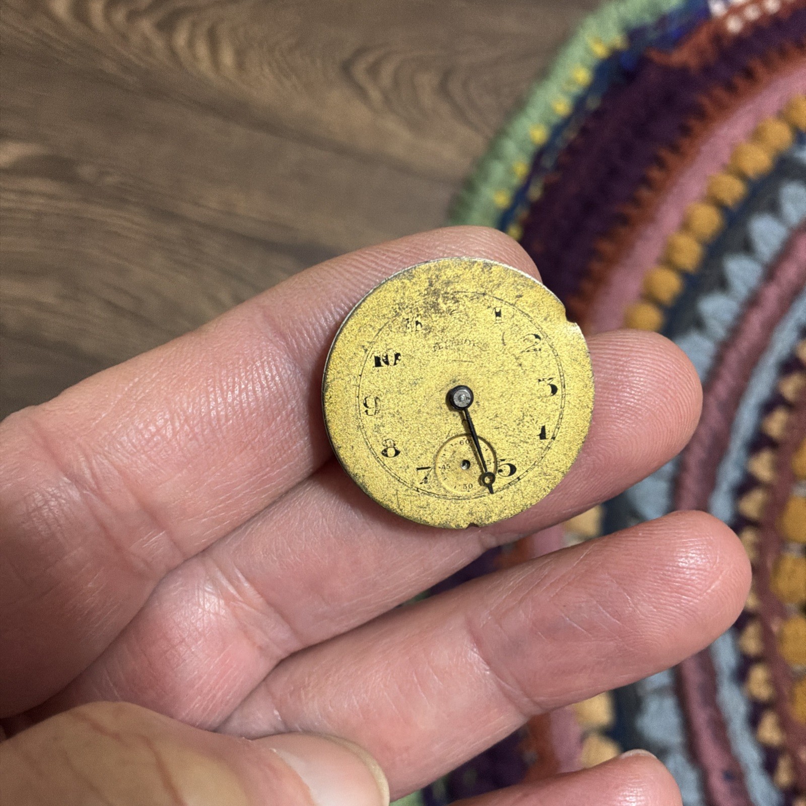 VTG Elgin USA 25mm 15J Mechanical Movement For Parts or Repair
