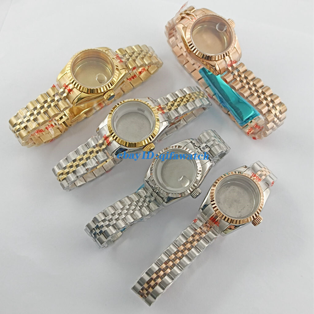 26mm Silver Gold Watch Case Sapphire Glass Fit NH05 NH06 Movement Accessories