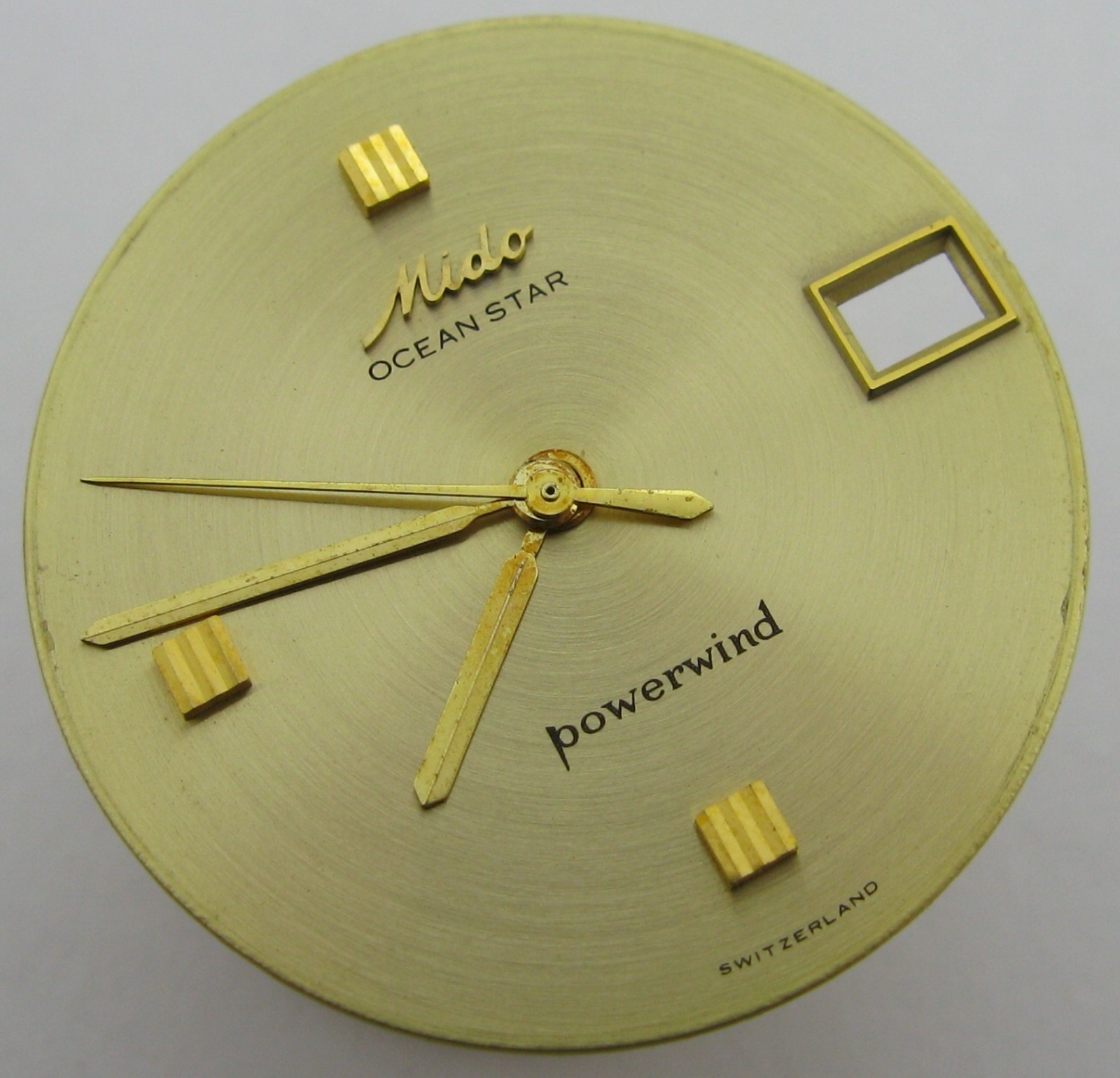 Mido 1117PC / 1117 PC 17 j. Watch part gild dial 29.3 mm Ocean Star powerwind
