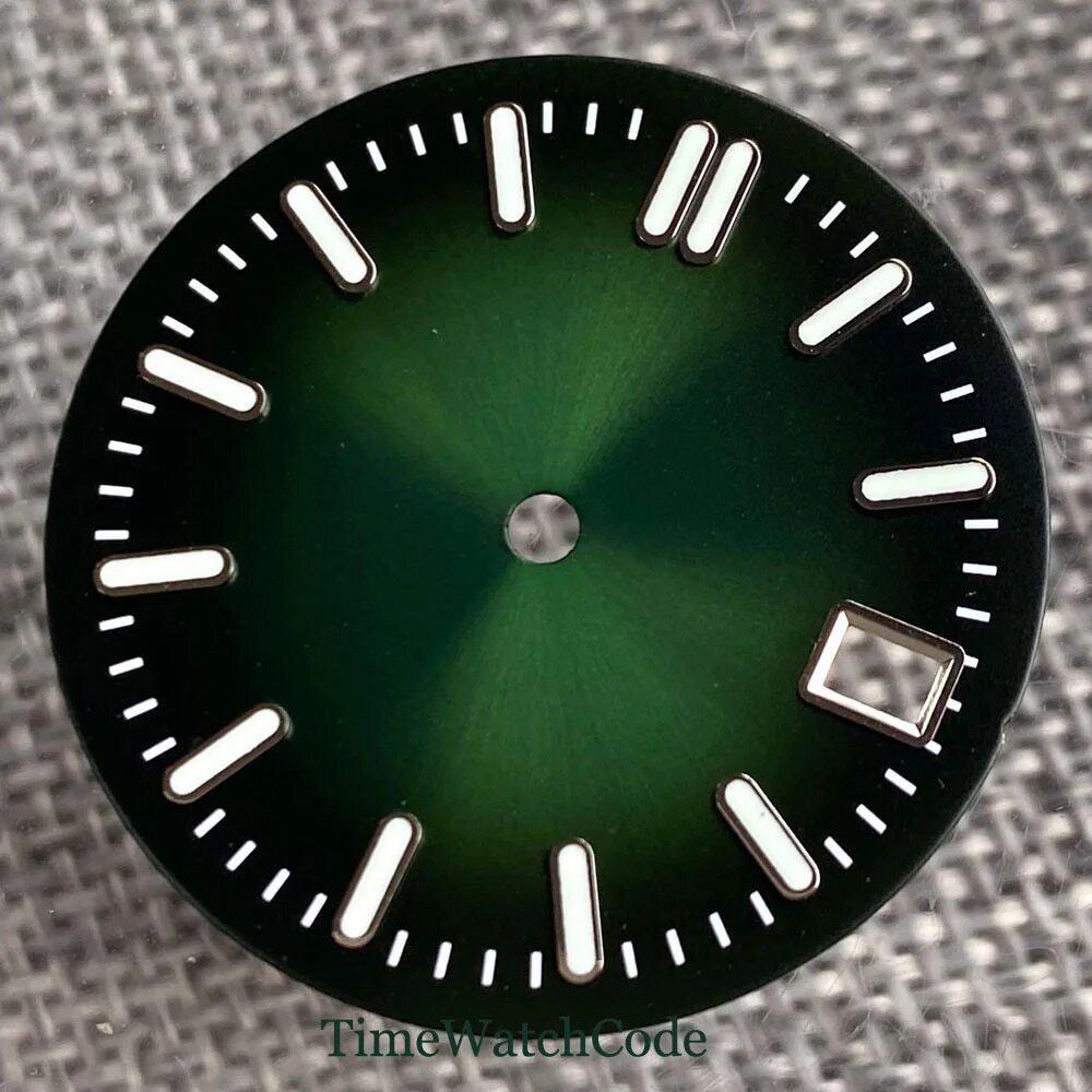 Sunburst Watch Dial Face for NH35 NH36 NH38 Movement Luminous Black Blue 29mm