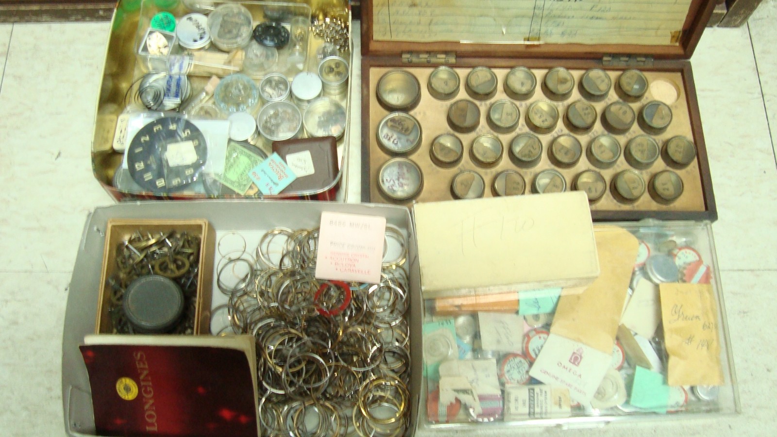 LOT VINTAGE WATCH PARTS