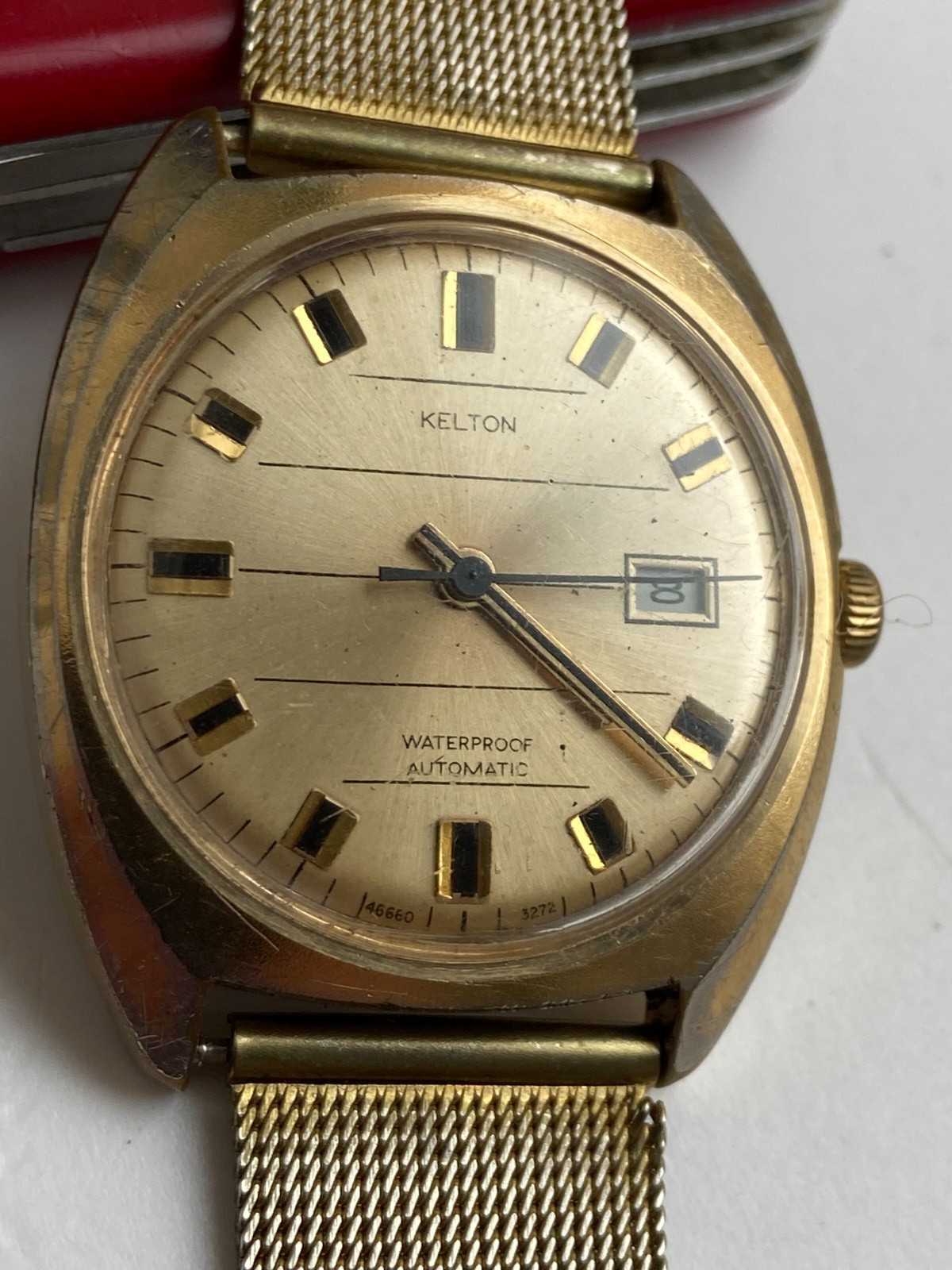 VINTAGE MEN WRIST WATCH SALE FOR PARTS TIMEX 1972 KELTON AUTOMATIC GREAT BRITAIN