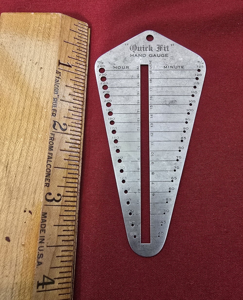 Clockmaker’s/Watchmaker’s Estate Antique Quick Fit Hour and Minute Hand Gauge