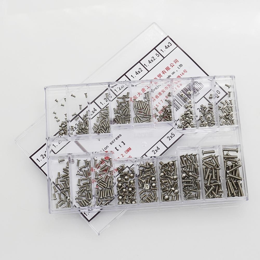 1Box Watch Back Case or Eyeglasses Silver Mini Screw 1.2mm 1.4mm 2.0mm Diameter