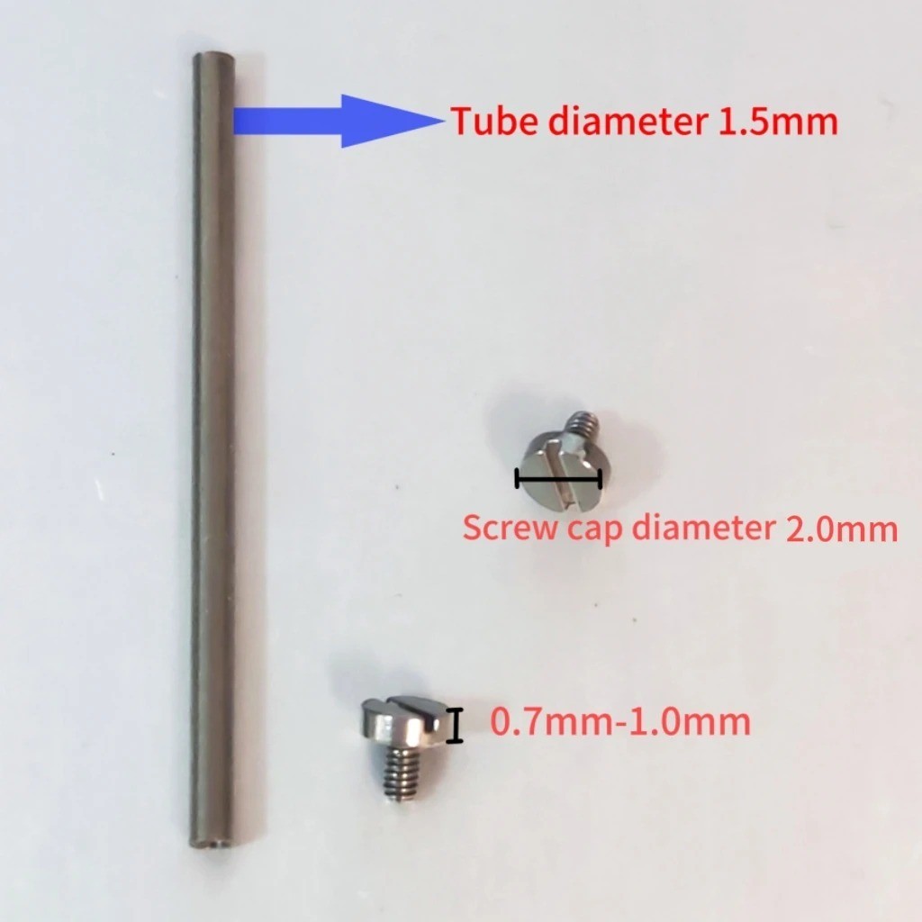 4PCS 10mm-32mm Steel Watch Band T-bar Stud Screw 2.0mm Cap For Tungsten W1986