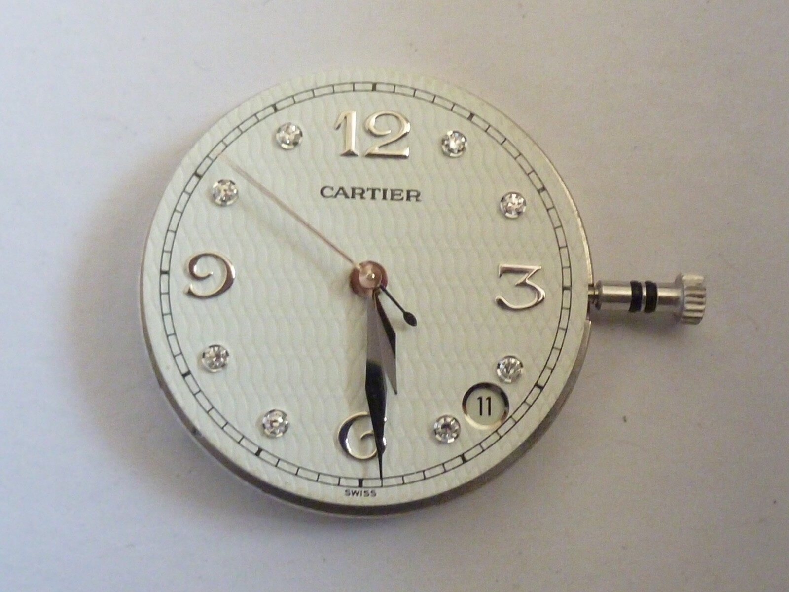 MOVEMENT AND Diamond DIAL CARTIER PASHA Cal. 049 ETA 2892-2 AUTOMATIC 21 jewels