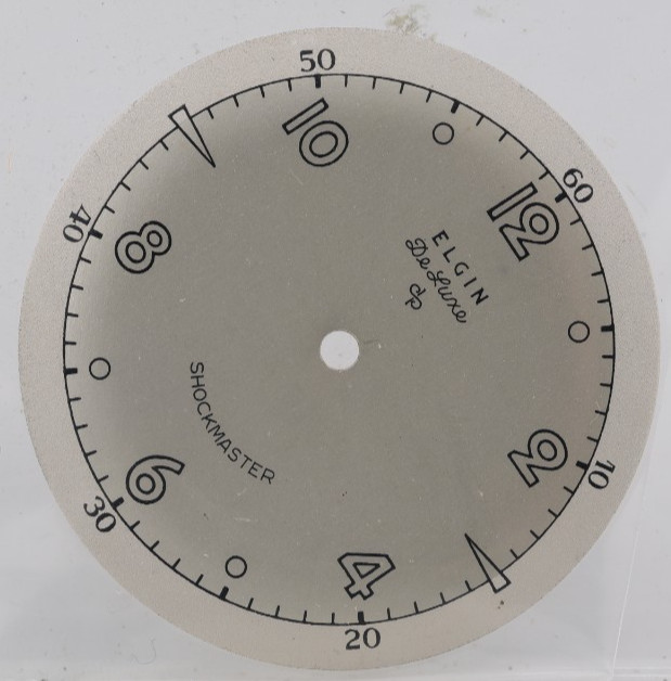 ELGIN DE LUXE SHOCKMASTER NOS WRIST WATCH DIAL 27.7mm (KB)