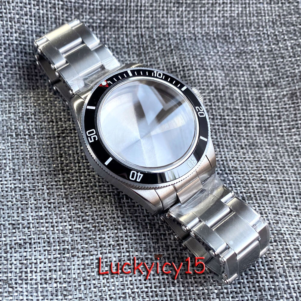 39mm 20ATM Rotating Bezel Watch Case fit NH35 NH36 ETA 2824 Domed Sapphire Glass