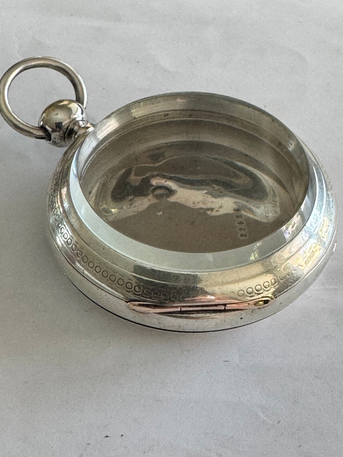 VINTAGE BIG 18 COIN SILVER POCKET WATCH CASE KEY WIND / KEY SET NEW 4 MM CRYSTAL