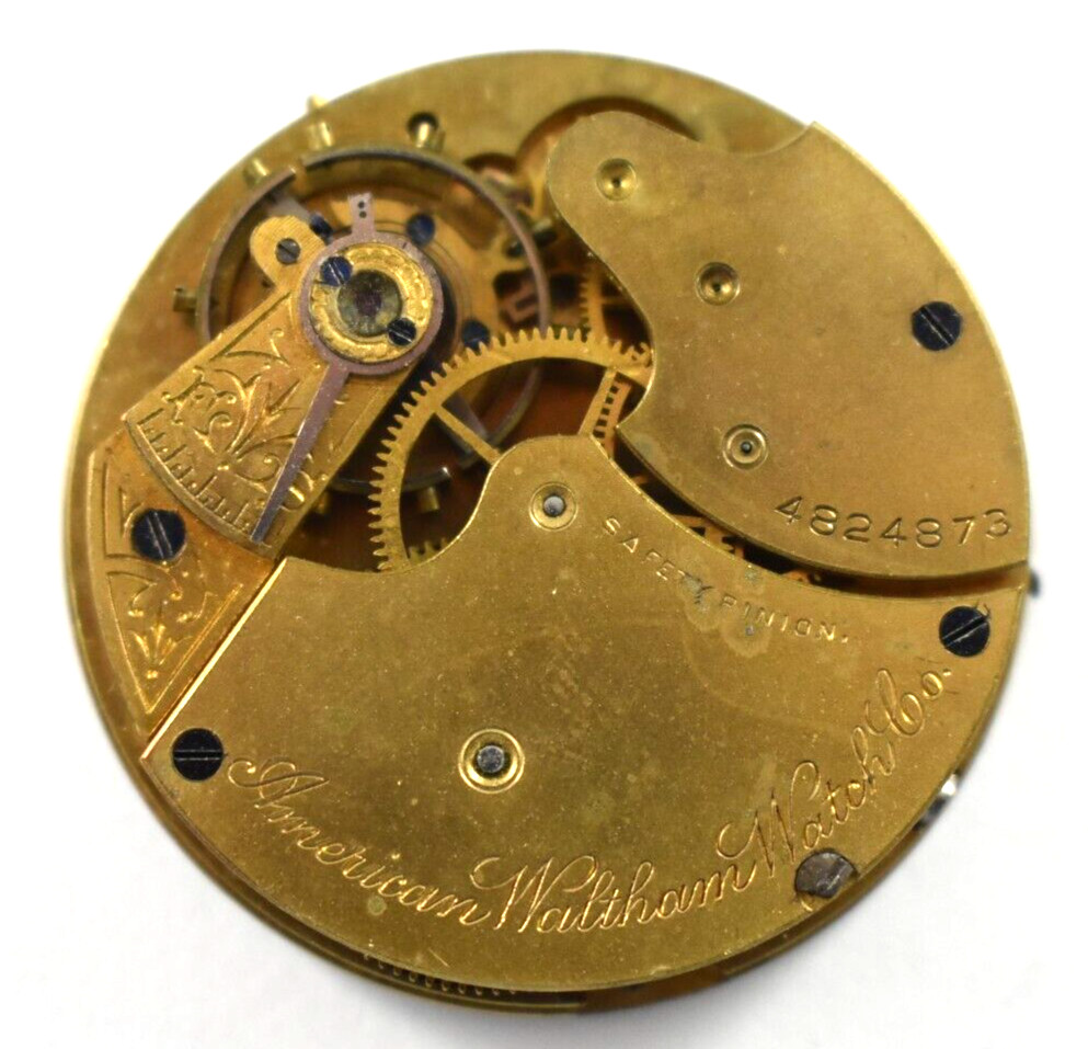 Vintage Waltham Grade 8 14s 7J Hunting Pocket Watch Movement lot.wc