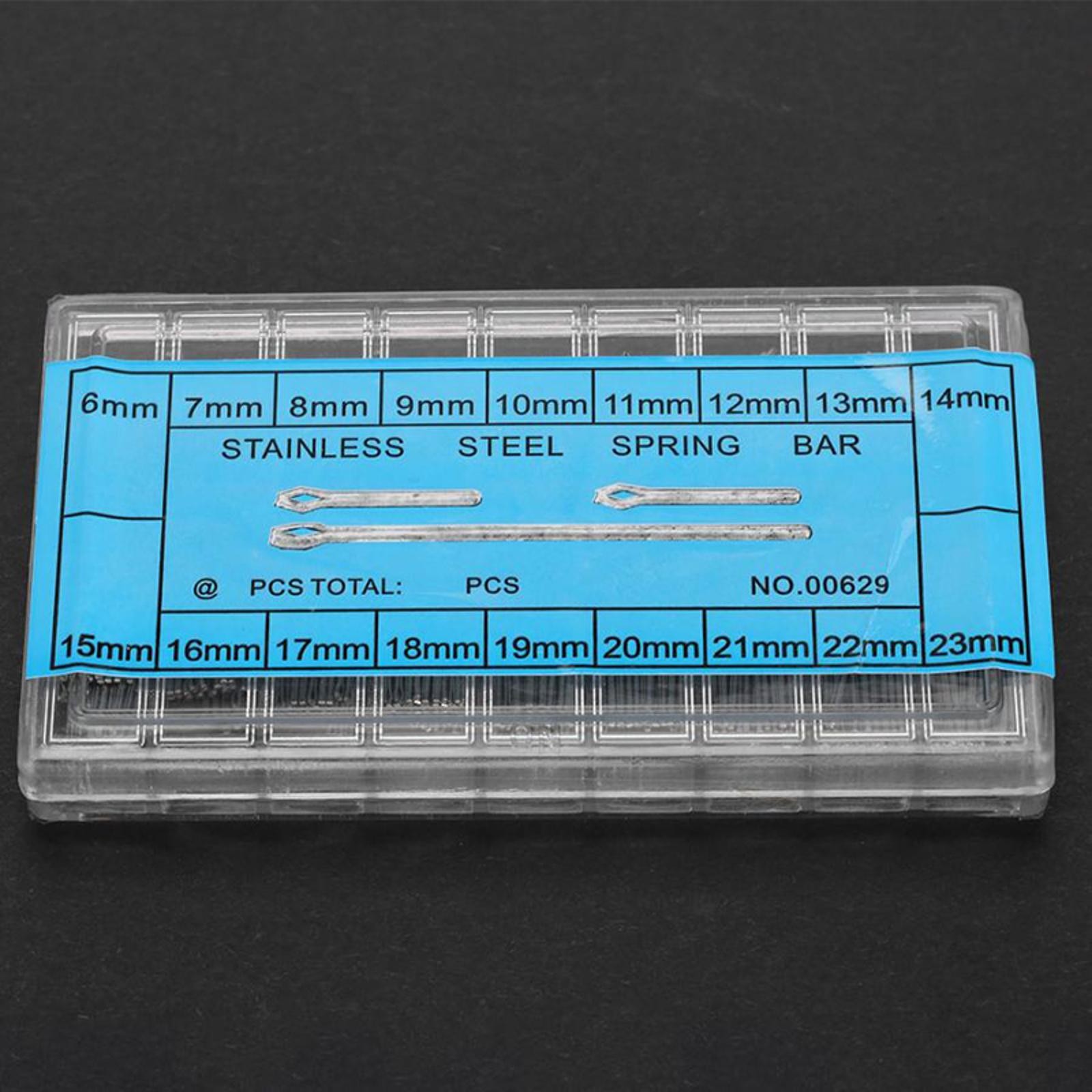 360Pcs 6-23mm Assorted Stainless Steel Watch Band Link Cotter Pin 0.9mm Bar Box