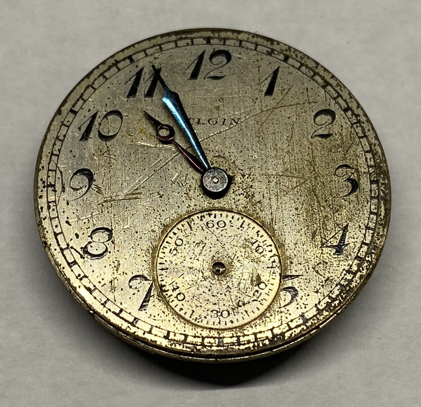 Vintage Elgin 430 Watch Movement 7 Jewels Repairs Parts Watchmaker USA 6/0s