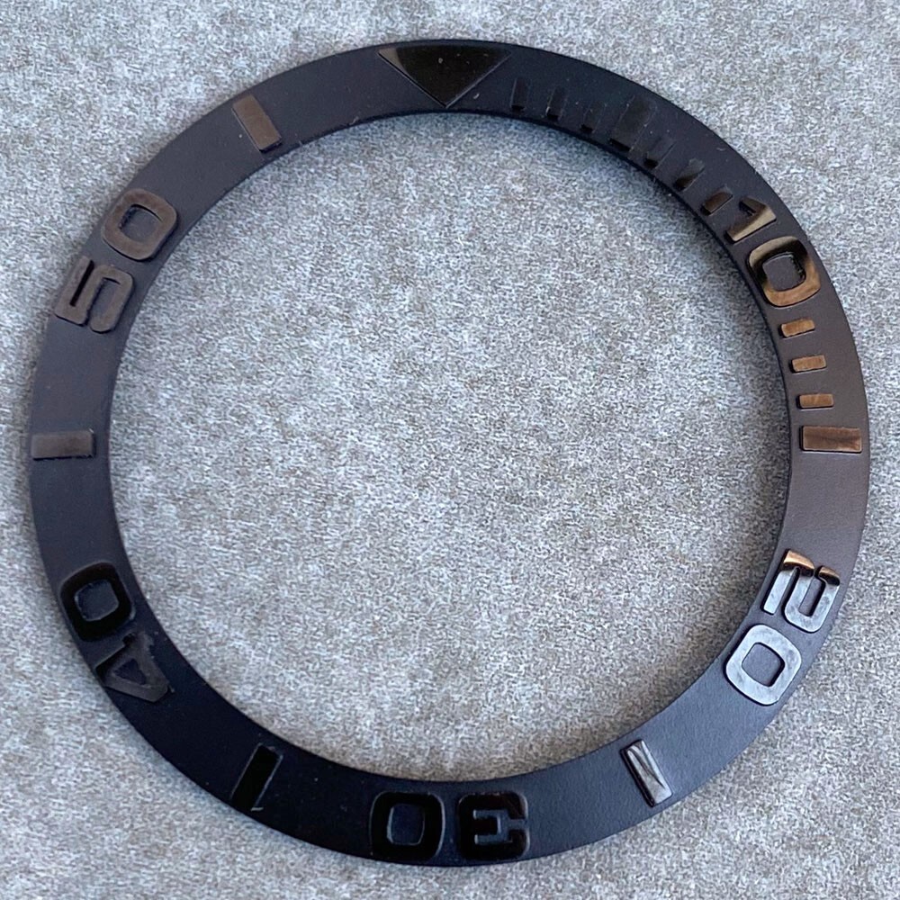 38mm Rose Gold Black Slope Ceramic Watch Bezel Insert For SUB/GMT Dive Men Watch