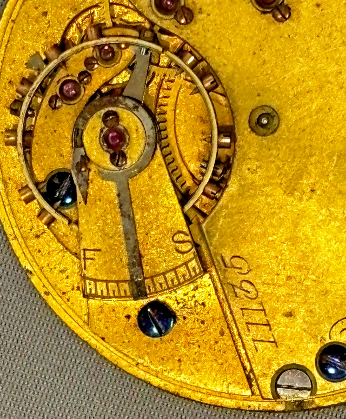 Antique English Lever Pocket Watch Movement Wright & Craighead for Restoration